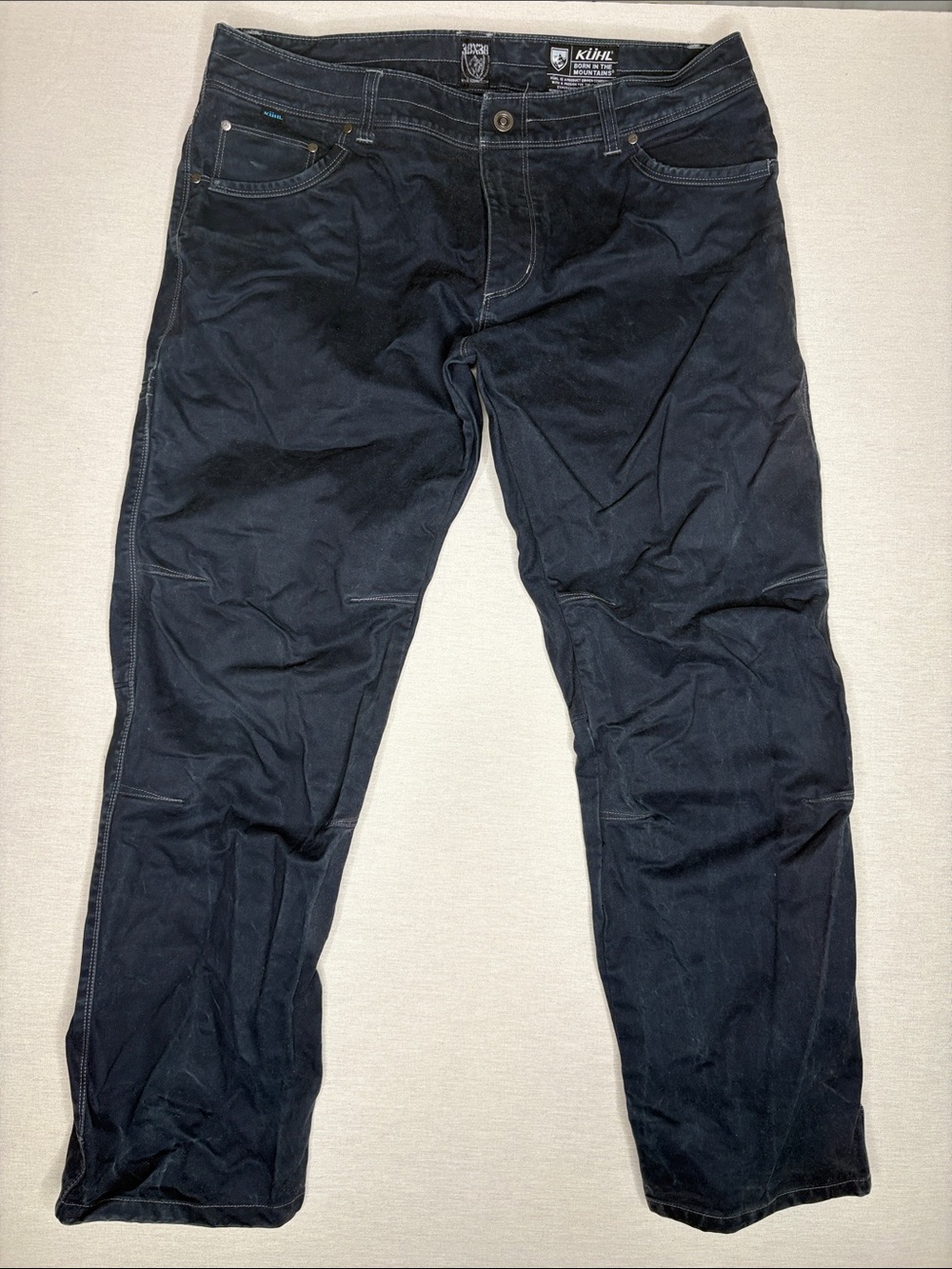 KUHL Rydr Men's Patina Dye Gray Cotton Blend Relaxed Fit Hiking Pants Size 38x30